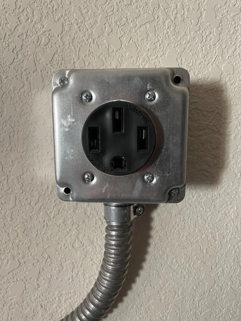 NEMA 14-50 outlet installed for Electrical Panel Upgrade in Mineola